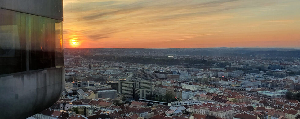 2022-04 Czech Republic Praha TV Tower Sunset by Sebastian Motsch