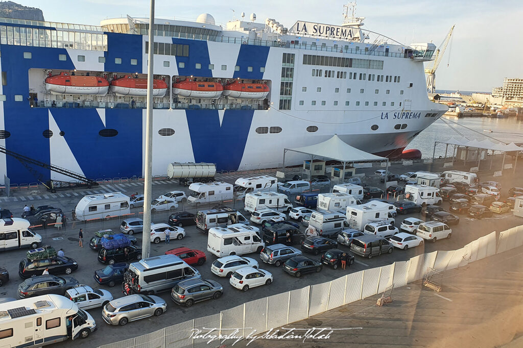 Ferry La Suprema in Palermo Italia Drive-by Snapshot by Sebastian Motsch