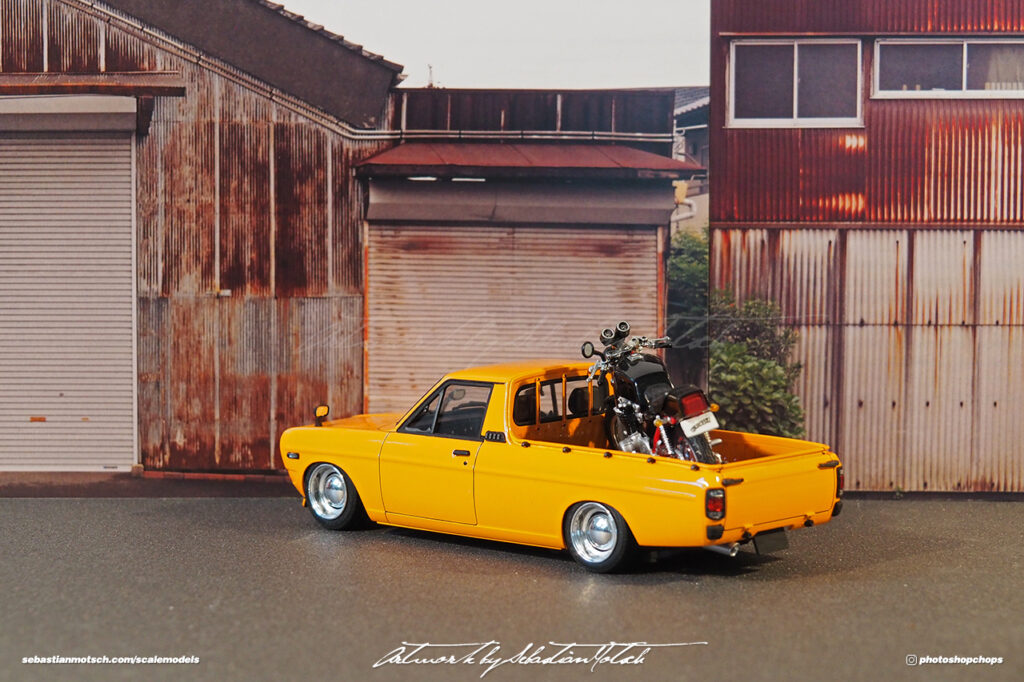 Hasegawa Nissan Datsun Sunny Pickup Scale Model by Sebastian Motsch