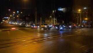 Bangkok Railroad Crossing at Night Photo by Sebastian Motsch