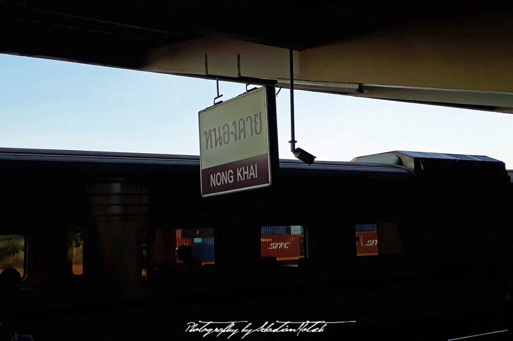 Thailand Nong Kai Railroad Station Sign Photo by Sebastian Motsch