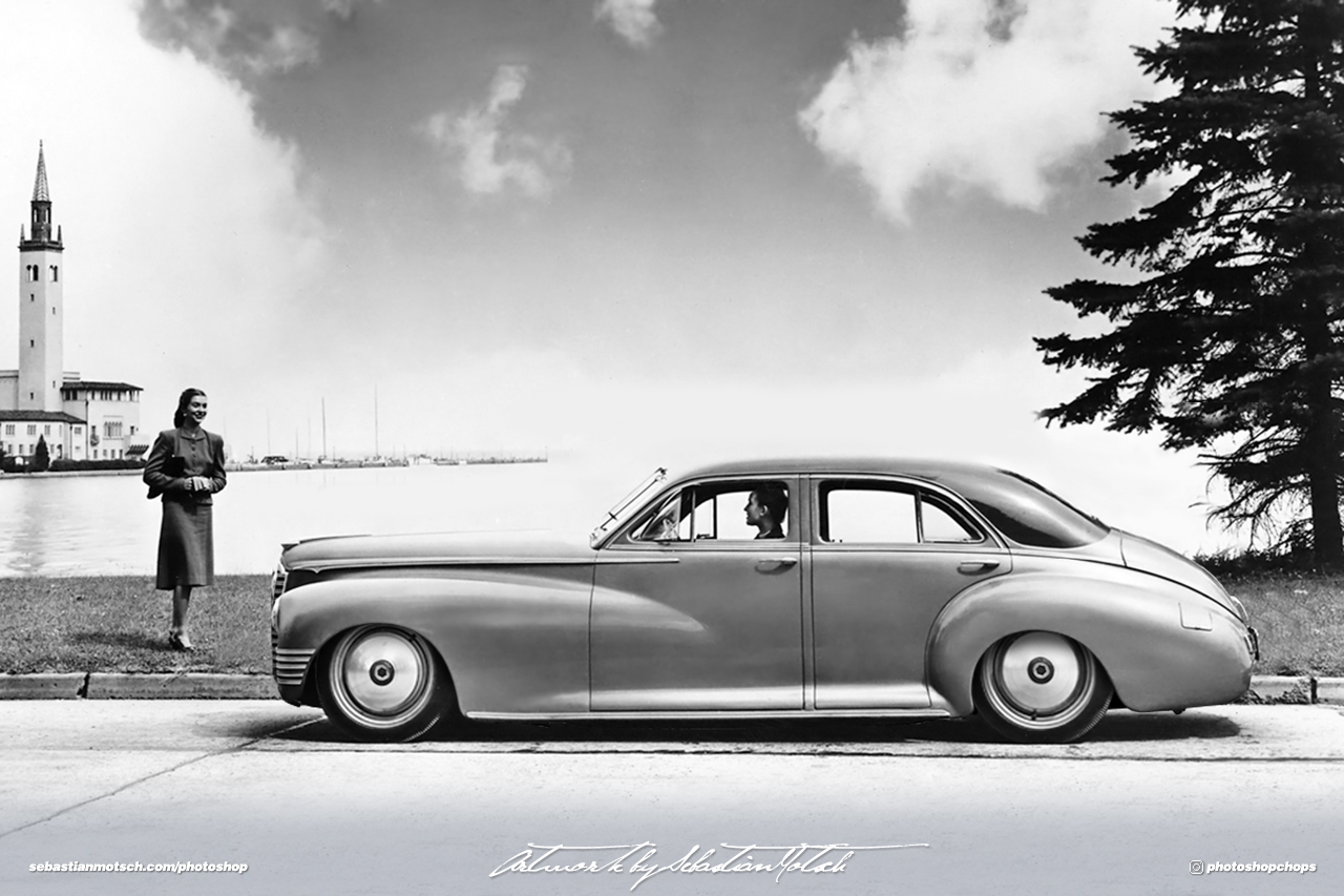 1946 Packard Clipper Touring Sedan Custom Leadsled Photoshop by Sebastian Motsch