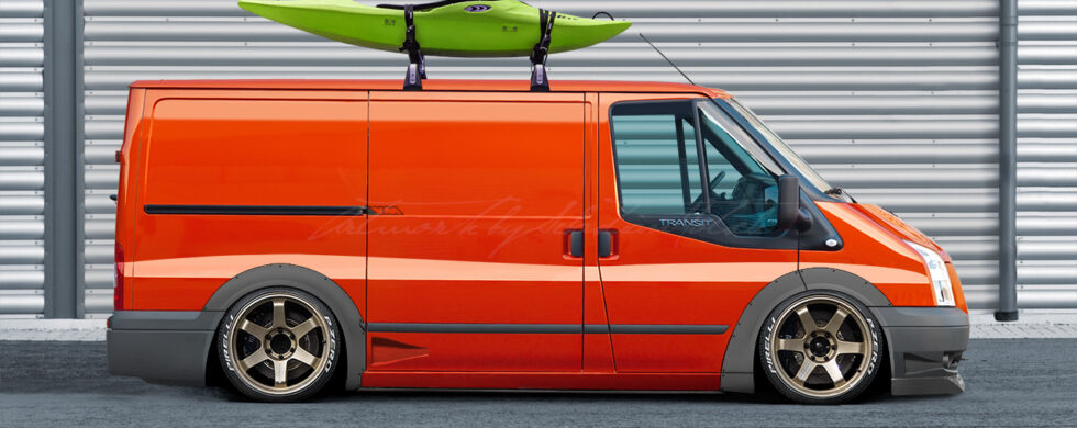 Ford Transit Mk3 L1 H1 Sport Van with TE37 Wheels Photoshop by Sebastian Motsch