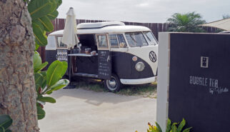 Volkswagen T1 Camper Food Truck at Painagama Beach Miyako-jima by Sebastian Motsch