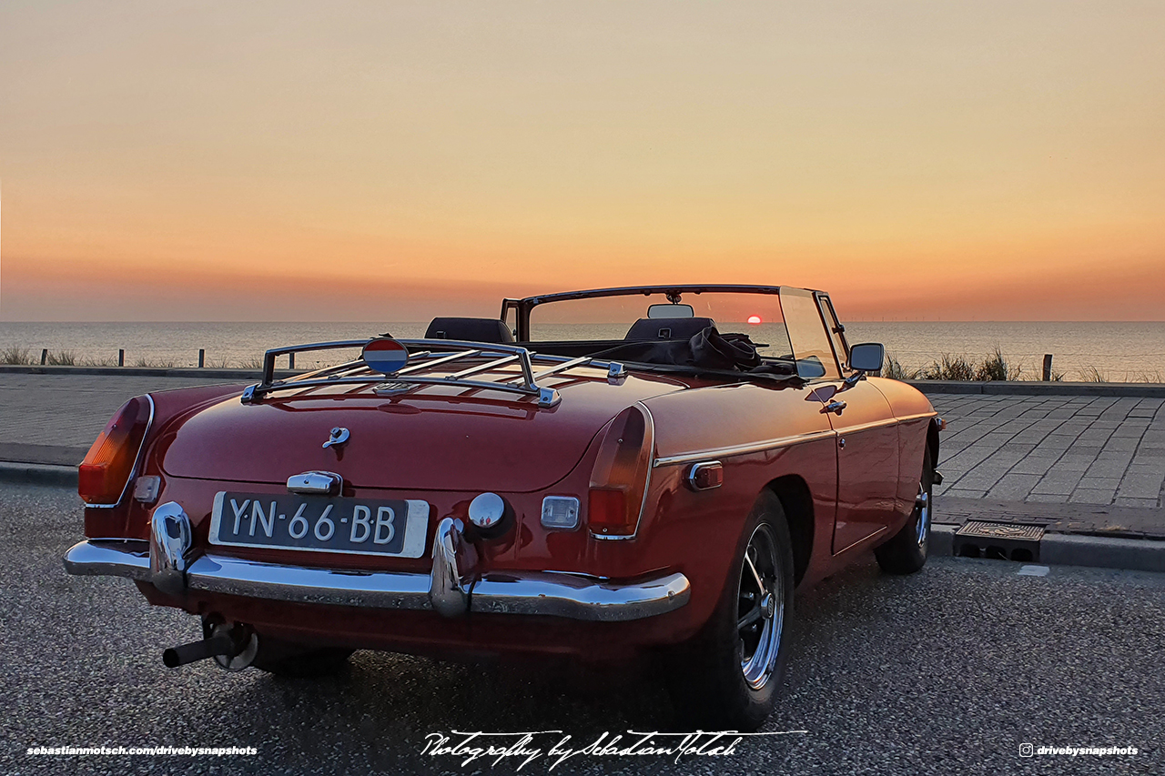 MGB at the Beach in Zandvoort Sunset Drive-by Snapshots by Sebastian Motsch
