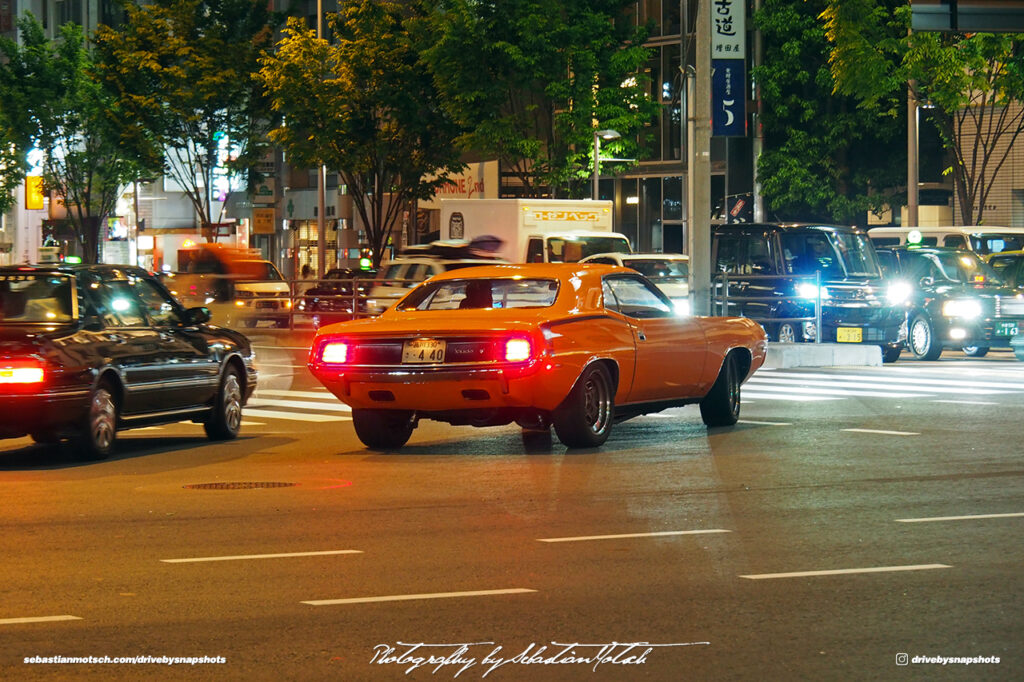 Plymouth Hemi Cuda in Shibuya Tokyo Japan Drive-by Snapshots by Sebastian Motsch