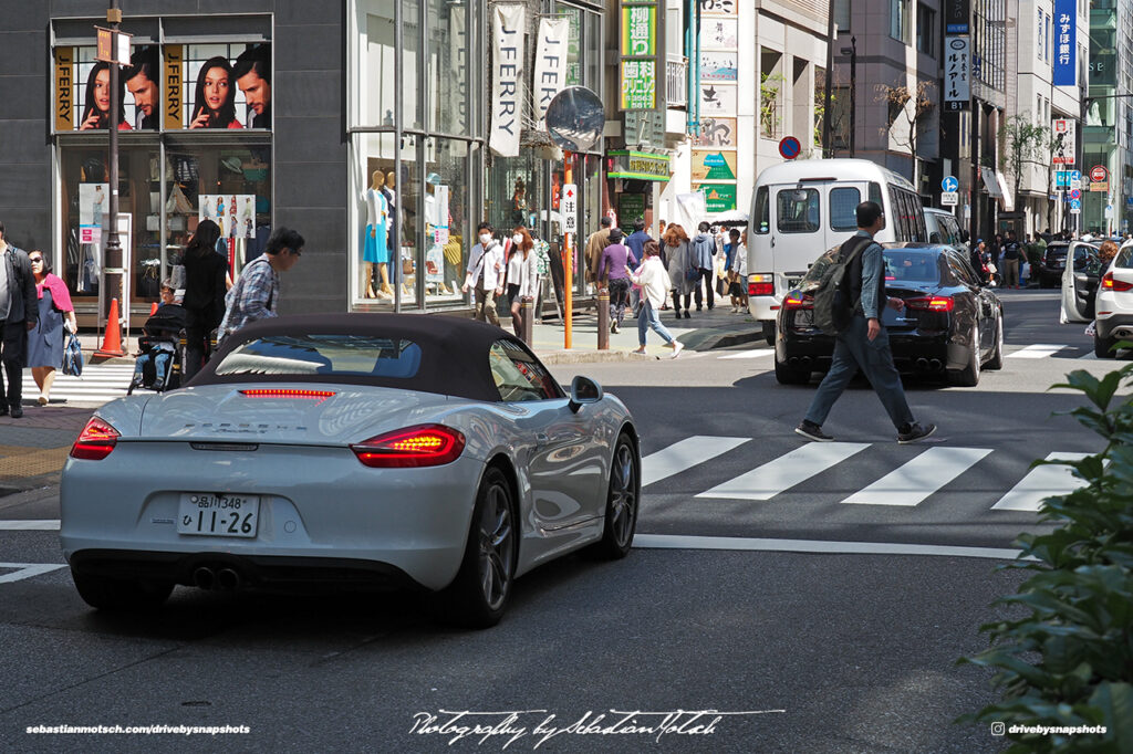 Porsche Boxster 718 in Ginza Tokyo Japan Drive-by Snapshots by Sebastian Motsch