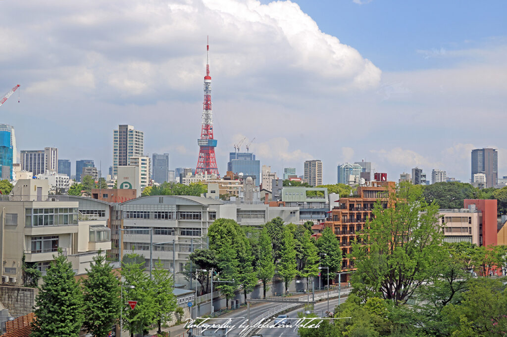 Tokyo Tower viewed from Roppongi Hills Japan by Sebastian Motsch