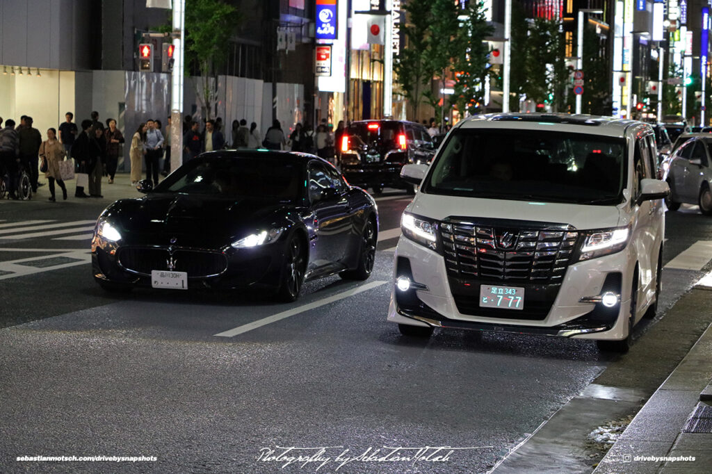 Toyota Alphard and Maserati Granturismo Japan Tokyo Ginzaby Sebastian Motsch