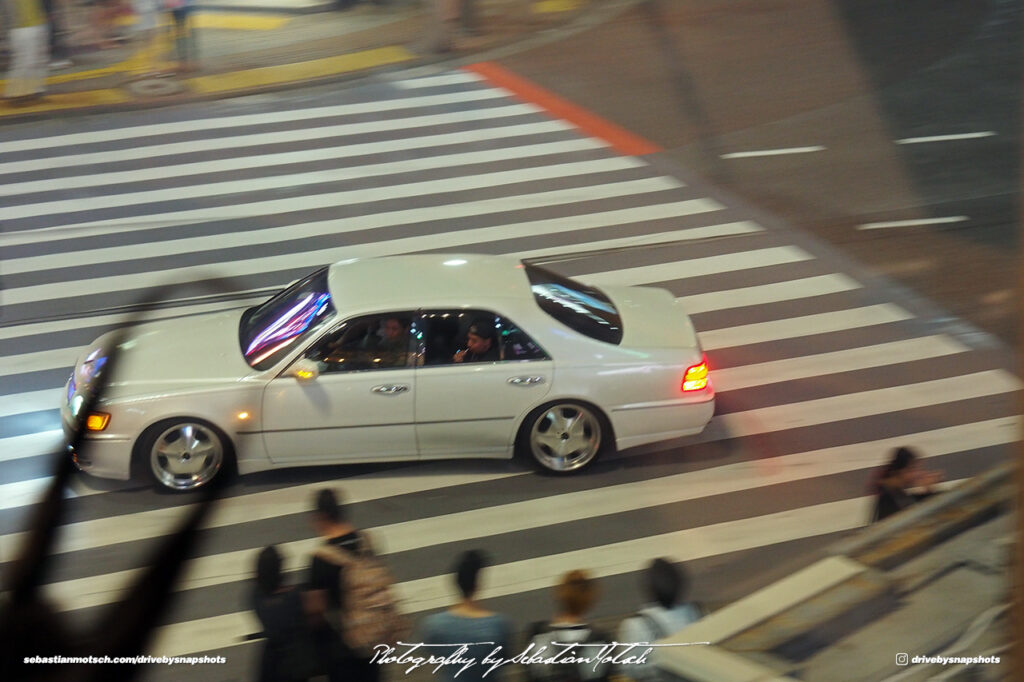Toyota Chaser at Shibuya Crossing L Tokyo Japan Drive-by Snapshots by Sebastian Motsch