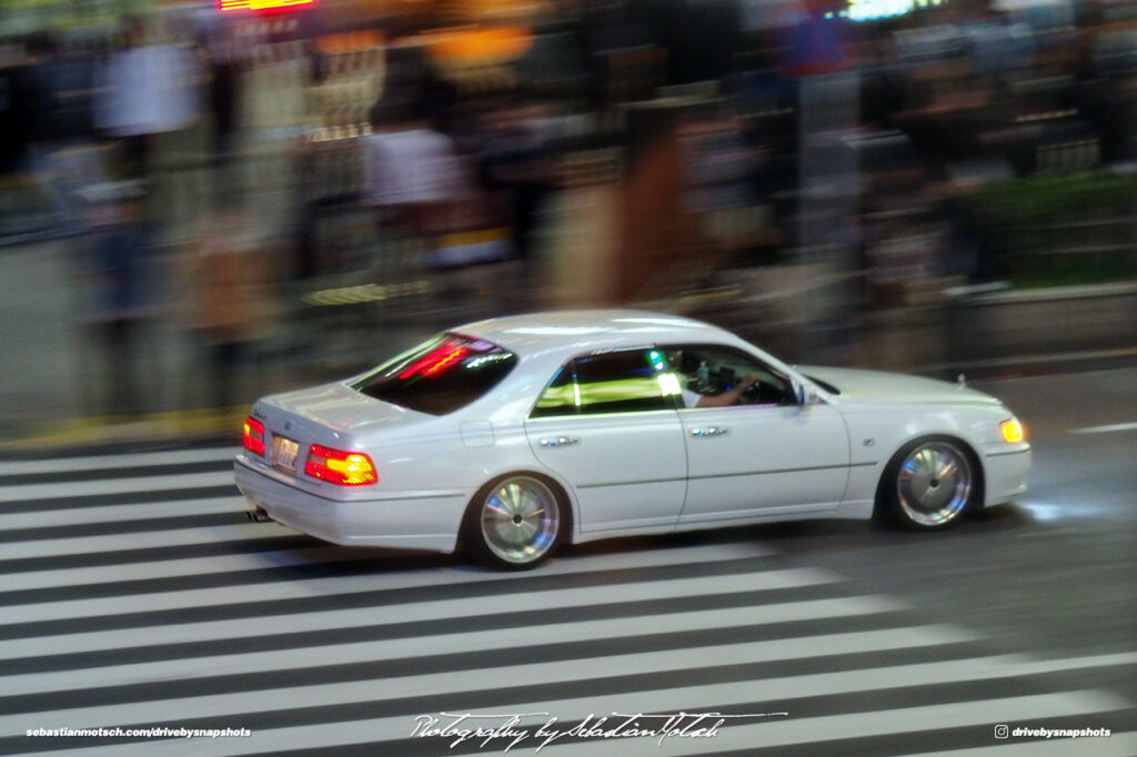 Toyota Chaser at Shibuya Crossing R Tokyo Japan Drive-by Snapshots by Sebastian Motsch