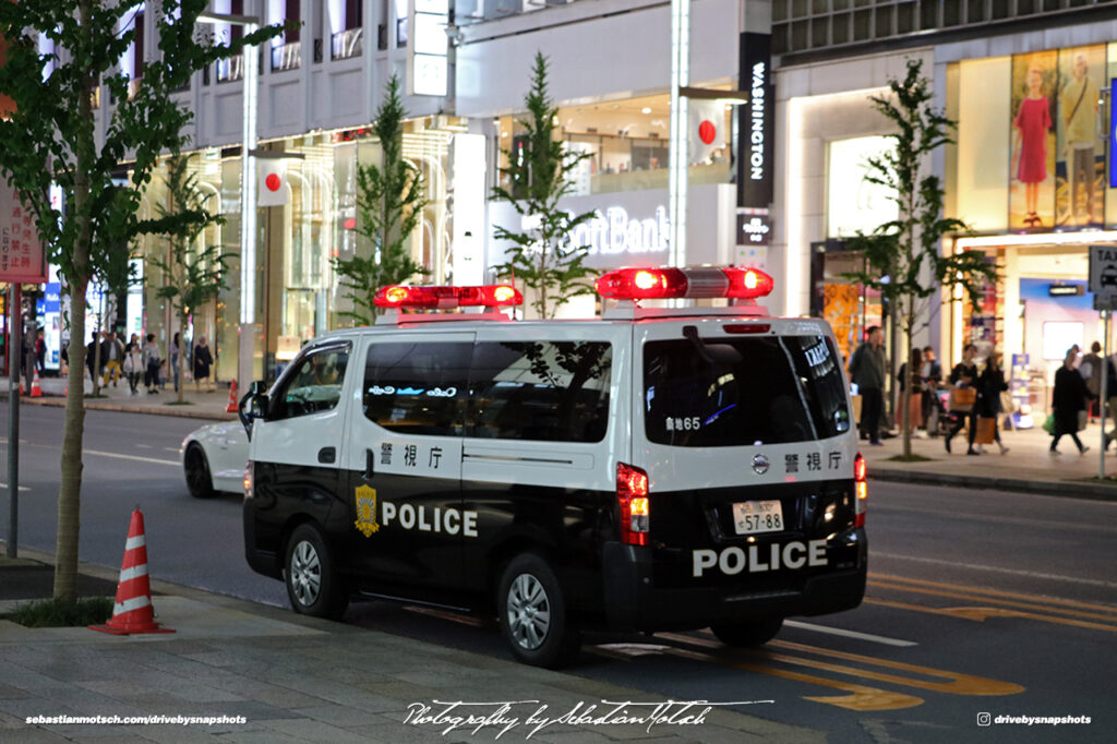 Toyota Hiace H200 Police Van Japan Tokyo Ginza Drive-by Snapshots by Sebastian Motsch