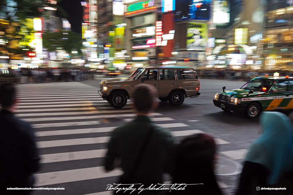 Toyota LandCruiser HJ61 at Shibuya Crossing Tokyo Japan Drive-by Snapshots by Sebastian Motsch