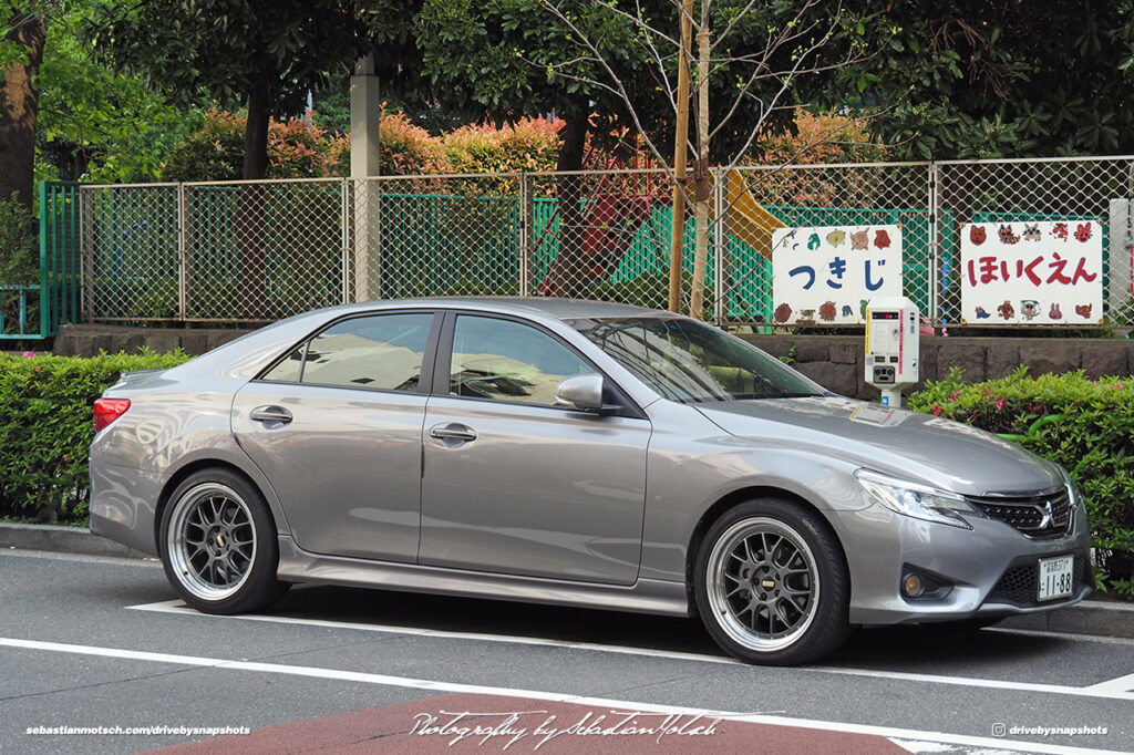 Toyota MarkX with BBS Wheels near Tsukiji Fish Market Tokyo Japan by Sebastian Motsch front