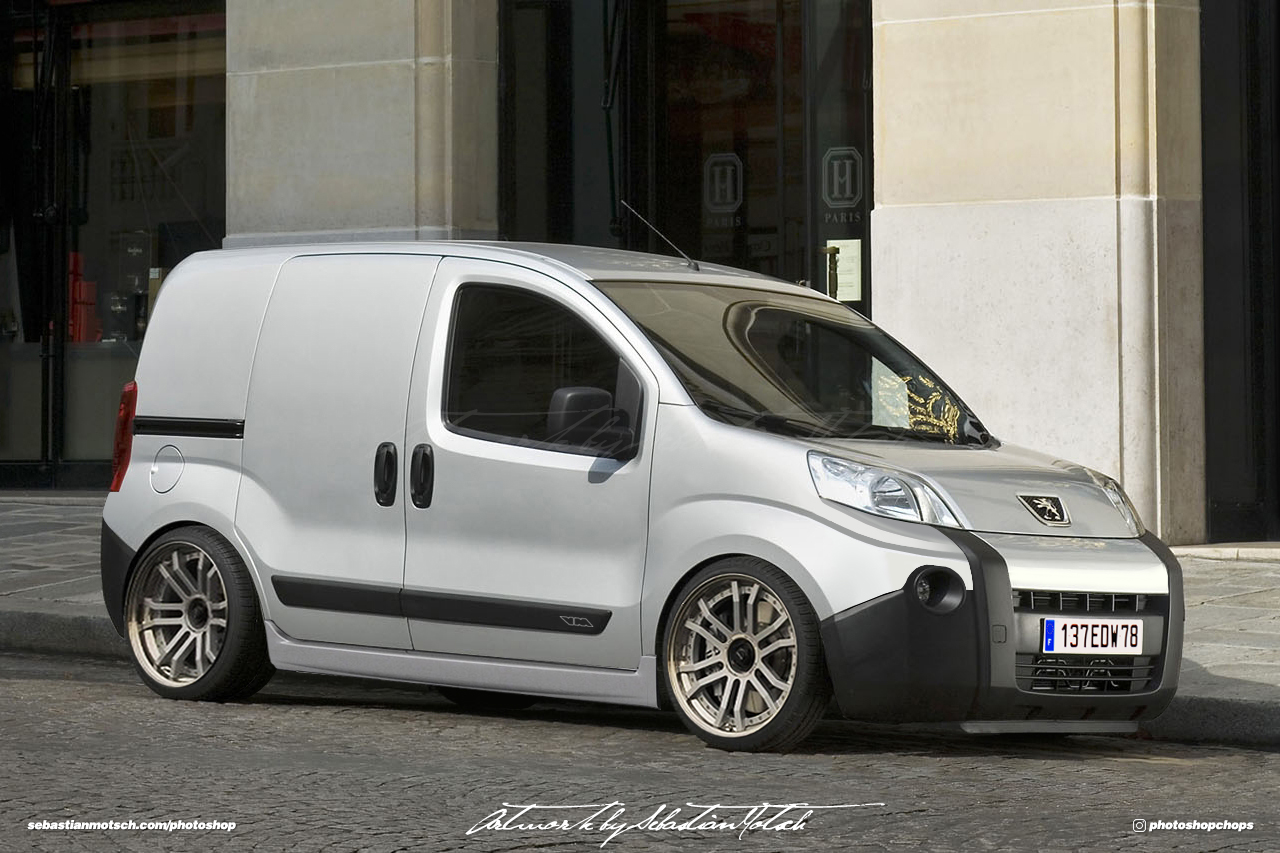 Peugeot Bipper with IMSA Wheels Photoshop by Sebastian Motsch