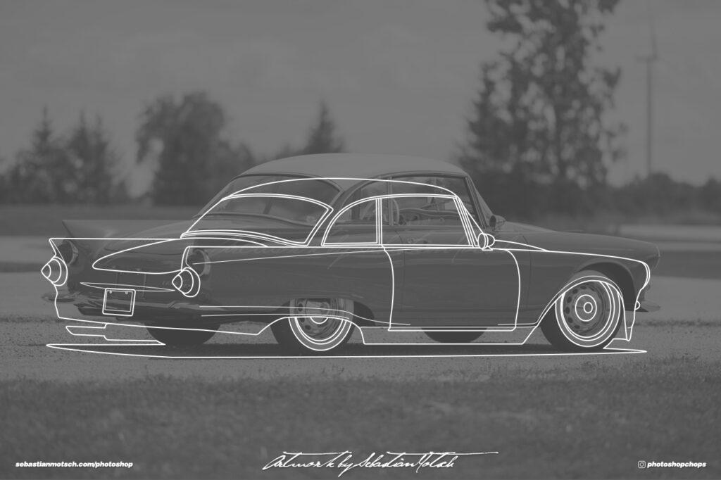 Audi Auto Union 1000 SP Coupé Custom Line Drawing by Sebastian Motsch