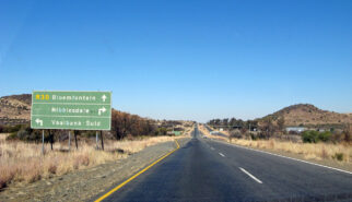 South Africa Johannesburg to Bloemfontein R30 Road Sign Photo by Sebastian Motsch