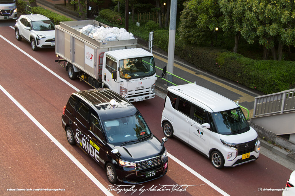 Toyota JPN Taxi near Prince Hotel Tokyo Japan Drive-by Snapshots by Sebastian Motsch