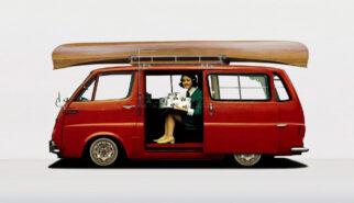 Toyota MiniAce Van with Gotti Wheels and Canoe Photoshop by Sebastian Motsch