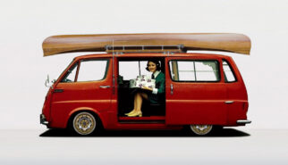 Toyota MiniAce Van with Gotti Wheels and Canoe Photoshop by Sebastian Motsch