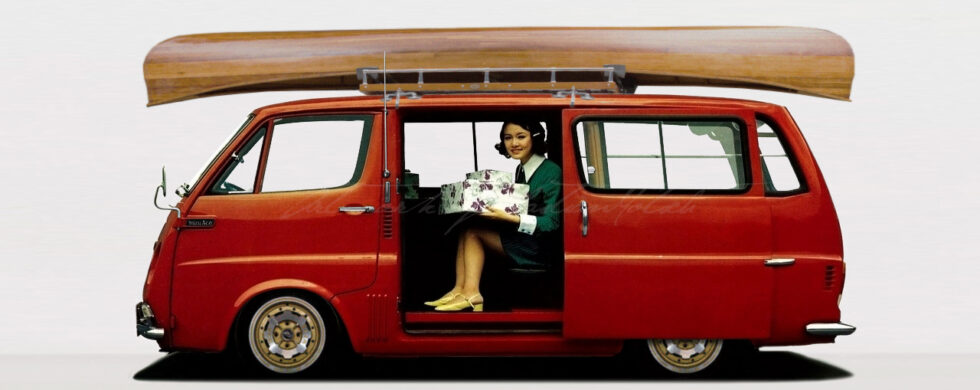 Toyota MiniAce Van with Gotti Wheels and Canoe Photoshop by Sebastian Motsch