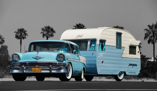 Chevrolet BelAir Nomad with Shasta Trailer by Sebastian Motsch