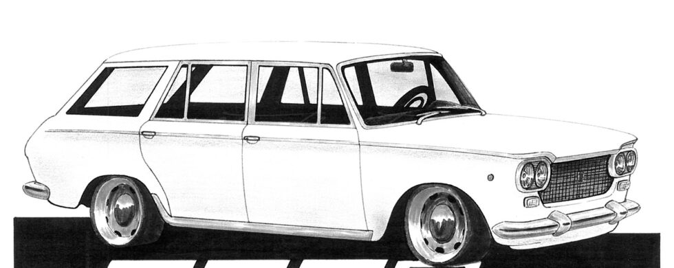 FIAT 1500 Familiare Drawing by Sebastian Motsch 2002