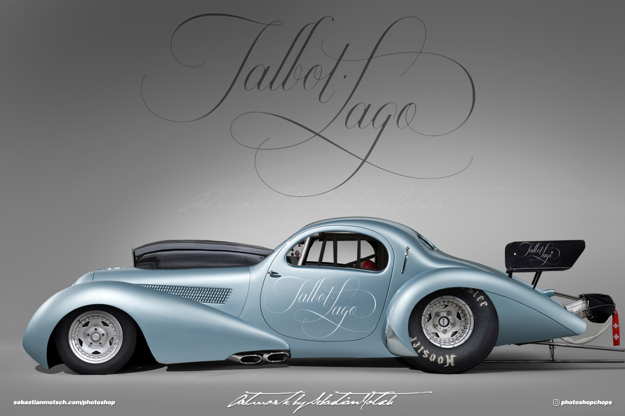 Talbot Lago T23 Teardrop Coupe Figoni Falaschi Photoshop by Sebastian Motsch