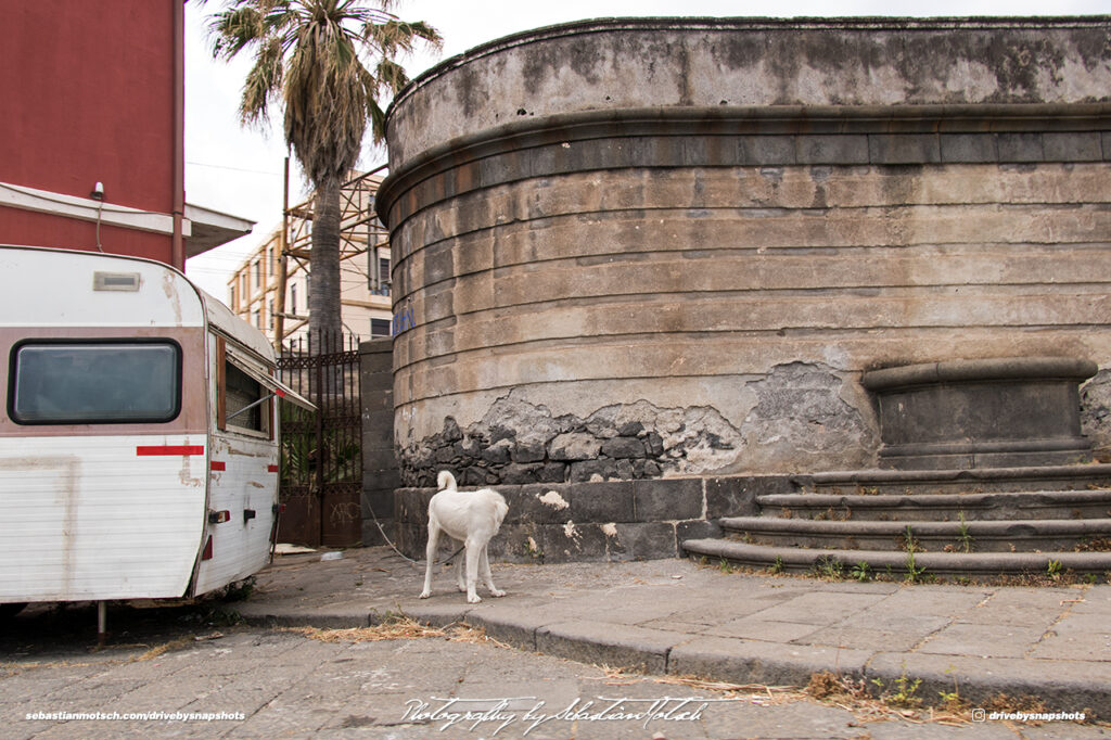 Headless Dog and Caravan in Catania Italia Drive-by Snapshots by Sebastian Mots