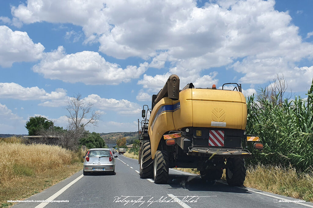 New Holland Combine Sicilia Italia Drive-by Snapshots by Sebastian Motsch