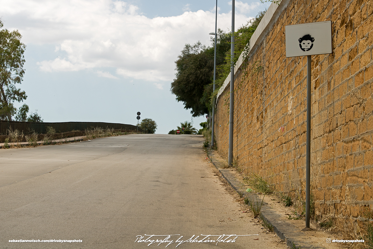 Roadsign Agrigent Sicilia Italia Drive-by Snapshots by Sebastian Motsch