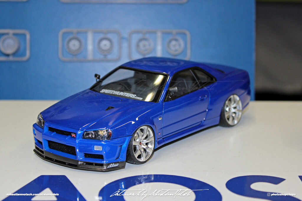 Nissan Skyline GT-R34 Bayside Blue Scalemodel by Sebastian Motsch