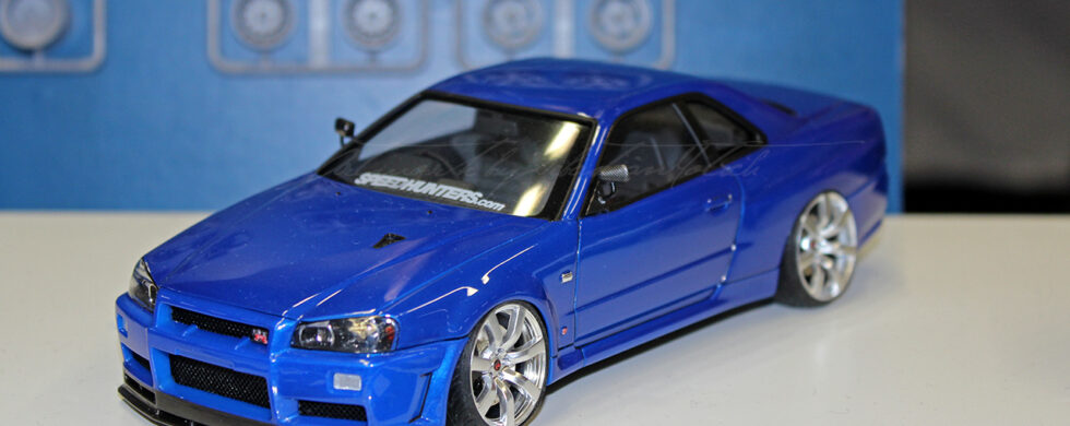 Nissan Skyline GT-R34 Bayside Blue Scalemodel by Sebastian Motsch