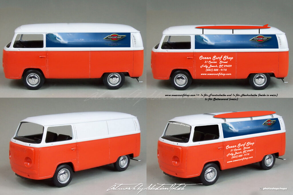 Volkswagen T2a Panel Van Surf Scalemodels by Sebastian Motsch