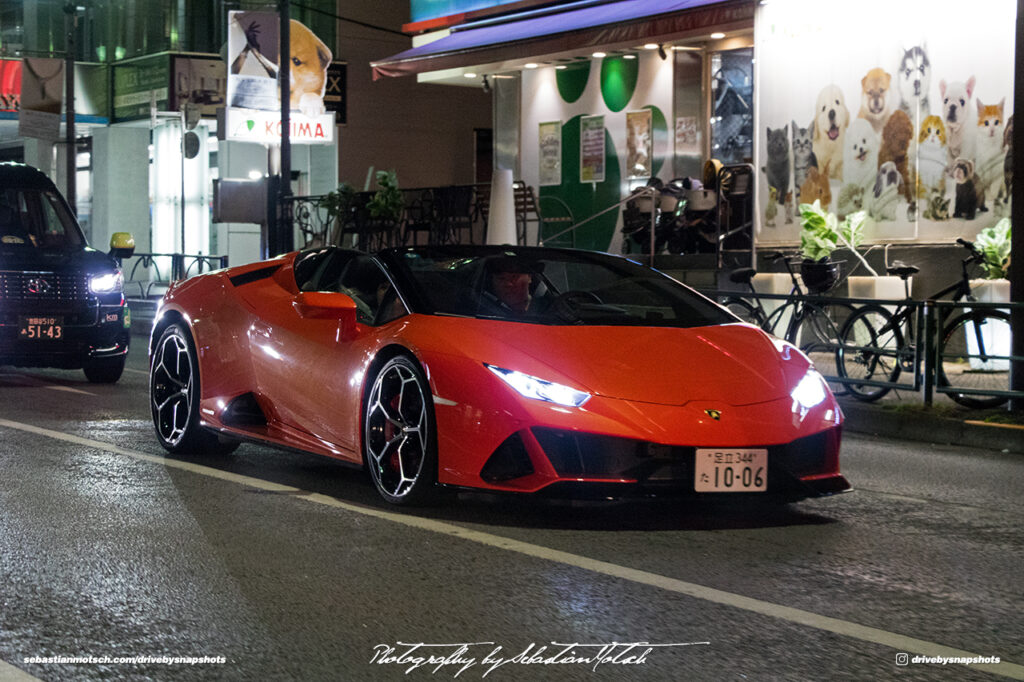 Lamborghini Huracan Spyder in Tokyo Japan Drive-by Snapshots by Sebastian Motsch