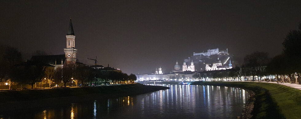 Austria Salzburg at Night Photography by Sebastian Motsch