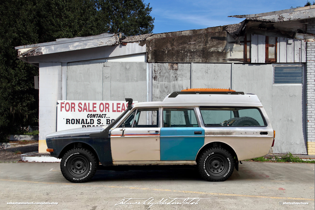 Volvo 145 Lifted Wagon Photoshop Chops by Sebastian Motsch