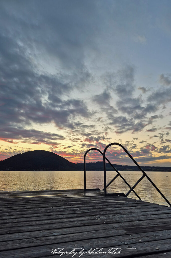 Austria Attersee Weyregg Camp Jetty Rails Sunset Photography by Sebastian Motsch