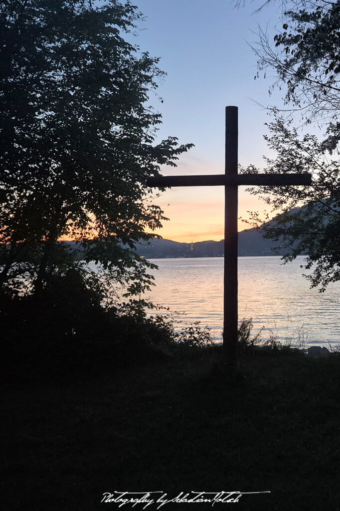 Weyregg Attersee Austria Camp Cross Sunset Photography by Sebastian Motsch
