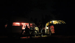 Mitsubishi L300 GLX and Volkswagen T3 Photo by Sebastian Motsch