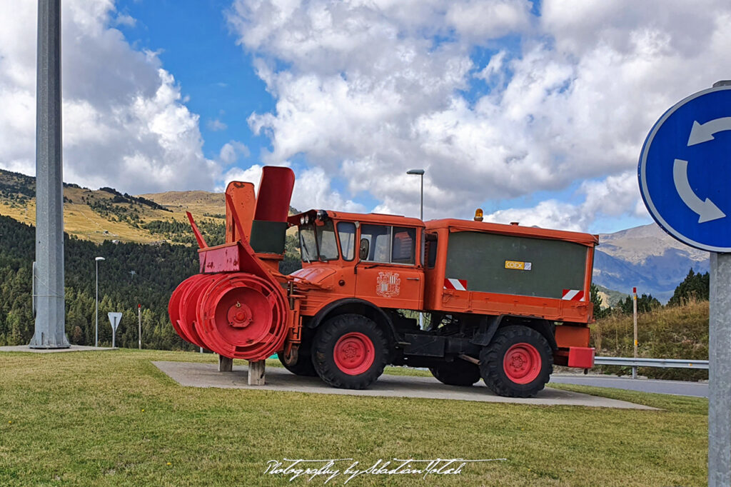 Mercedes-Benz Unimog Snow Plow Truck Andorra La Vella Drive-by Snapshots by Sebastian Motsch
