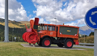 Mercedes-Benz Unimog Snow Plow Truck Andorra La Vella Drive-by Snapshots by Sebastian Motsch