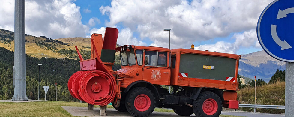 Mercedes-Benz Unimog Snow Plow Truck Andorra La Vella Drive-by Snapshots by Sebastian Motsch