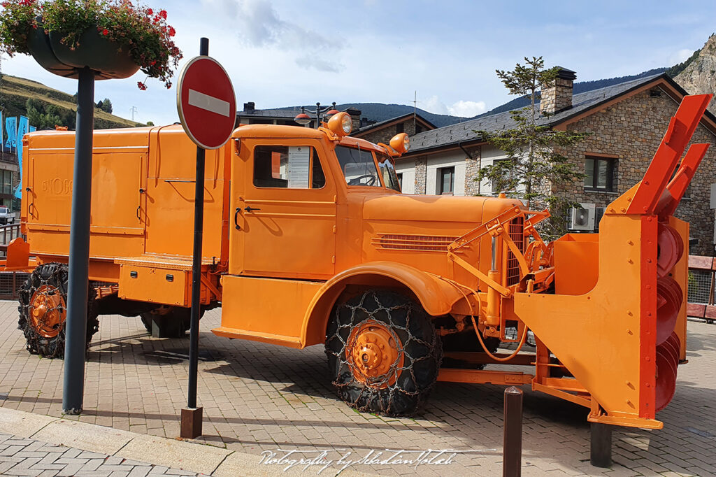 Oshkosh Snow Plow Truck Andorra La Vella Drive-by Snapshots by Sebastian Motsch